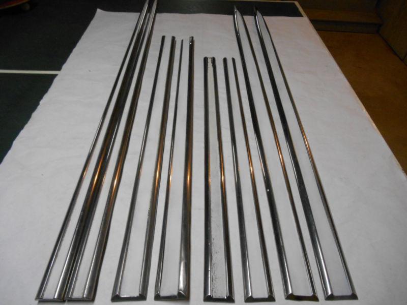1959 belair, 4 door sedan, hardtop stainless gm side beltline trim moldings set