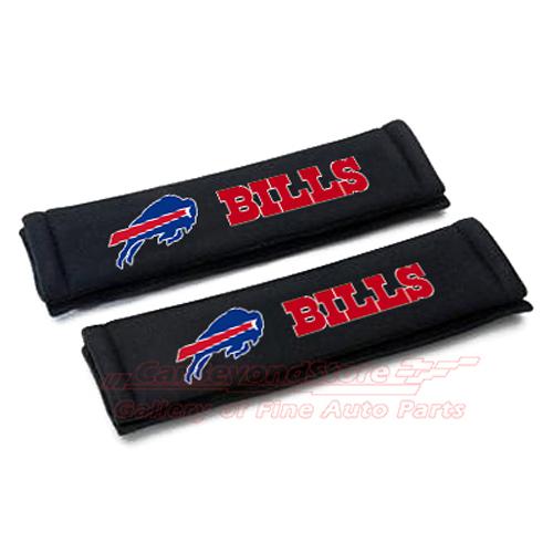 Nfl buffalo bills seat belt shoulder pads, pair, licensed + free gift