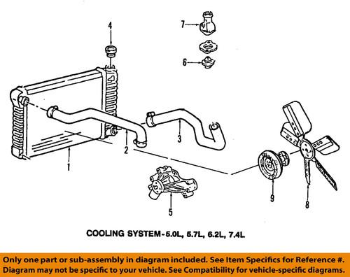 Gm oem 19260480 lower radiator hose/radiator coolant hose