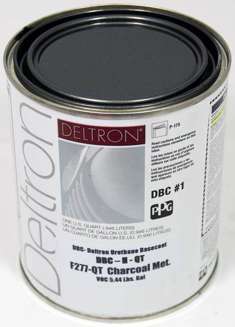 Ppg dbc deltron basecoat charcoal metallic auto paint quart