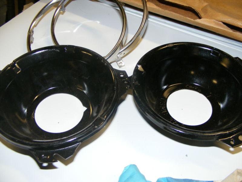 1975 FORD FULLSIZE LH HEAD LIGHT LAMP KIT BEZEL BUCKETS DOOR HOUSING NOS NEW, US $23.99, image 5