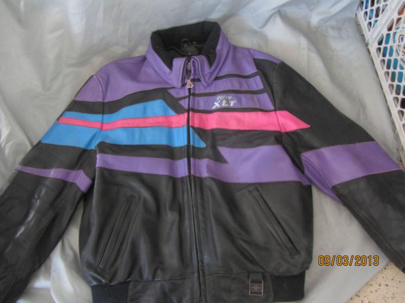 Polaris leather coat---1994 xlt---black, purple, blue,pink--- super warm