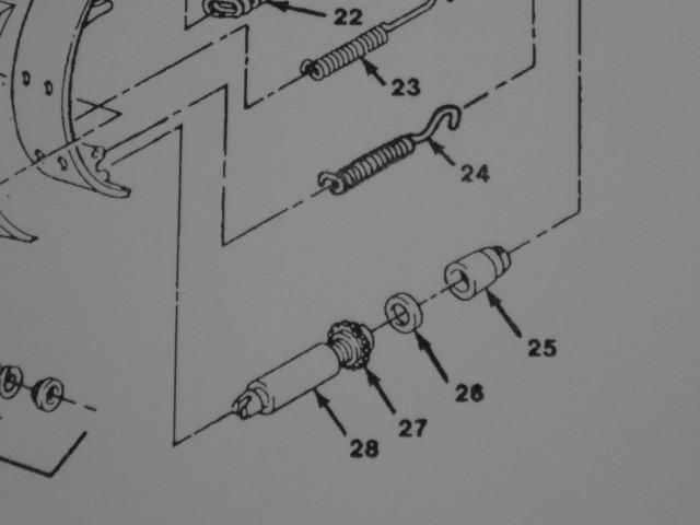 4 m1008 rear brakeshoe socket 15522081 nos