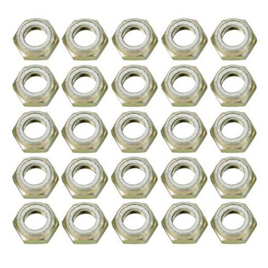 New speed fast 1/2"-20 thread aluminum nylock half nuts, pack of 25