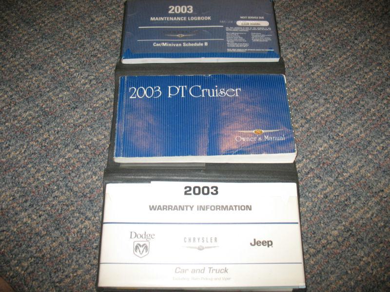 2003 / 03 chrysler pt cruiser owners manual set