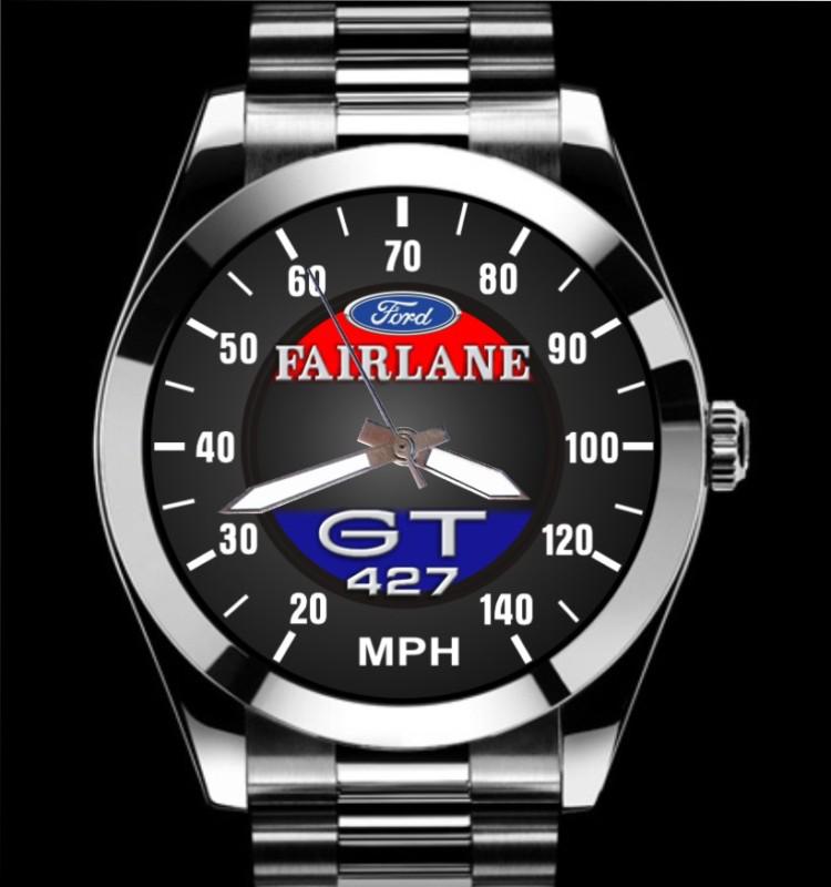 Fairlane gt engine 427 speedometer gauge mph 1966 1967 stainless watch