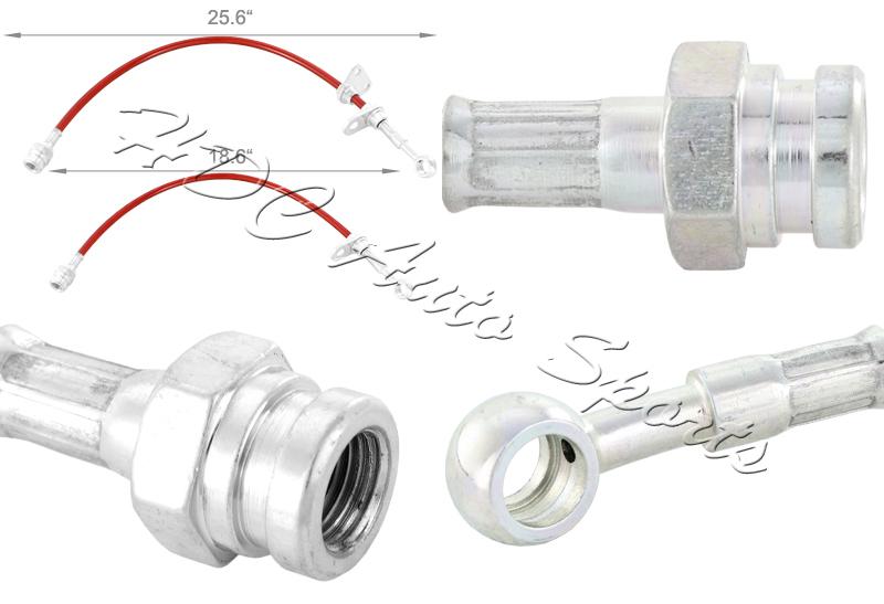 1992-1996 Honda Prelude Front + Rear Stainless Steel Brake Line Hose Kit - Red, US $47.69, image 2