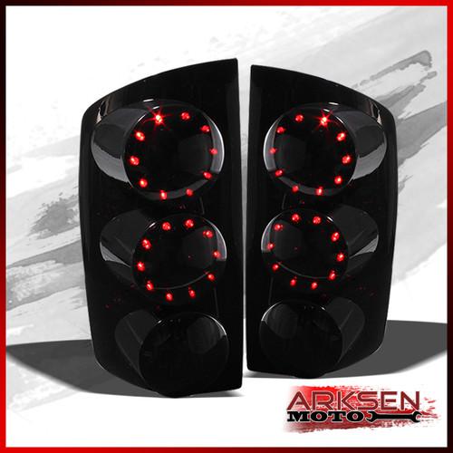 02-06 dodge ram pickup red smoked led tail lights lamps pair set left+right