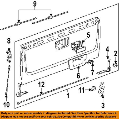 Gm oem 20928119 tail gate-handle