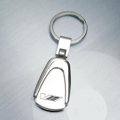 Cadillac v logo tear drop key chain, keychain for cts-v sts-v + free gift