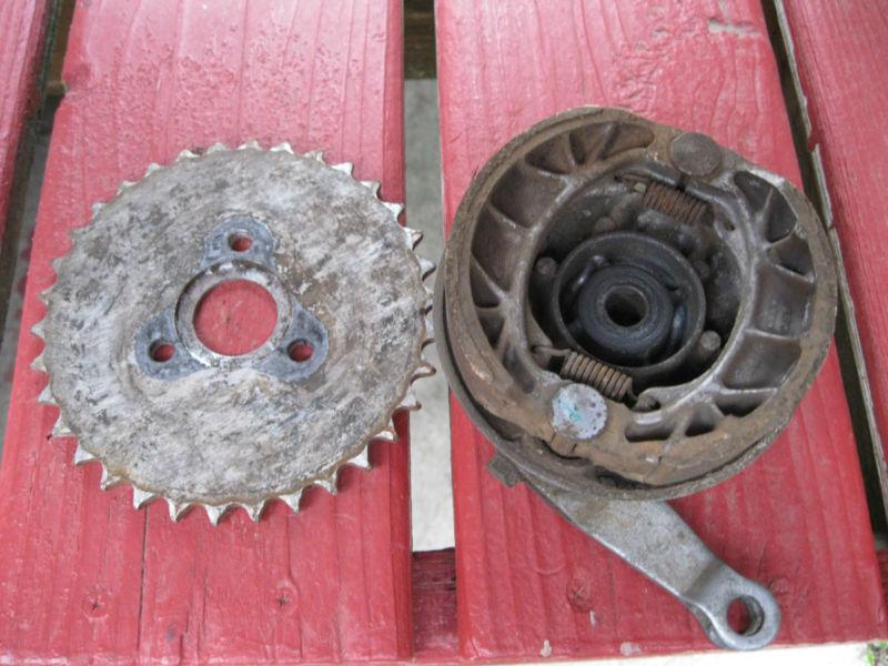 Find HONDA Z50 REAR WHEEL BRAKE PLATE HUB & SPROCKET Z 50 MINI TRAIL