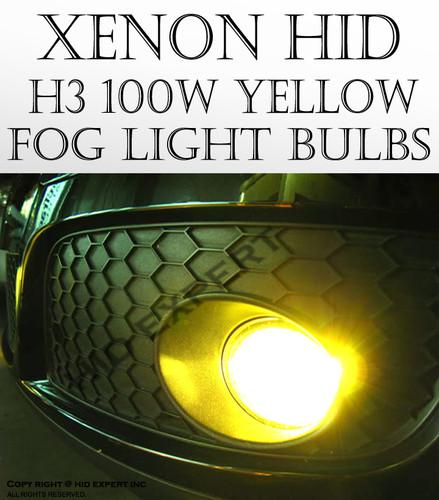 H3 100w pair fog light xenon hid golden yellow light bulbs ti5