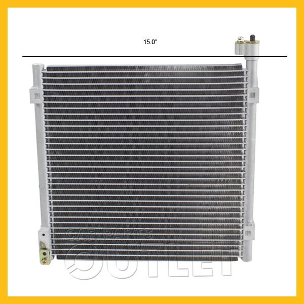 1996-2000 honda civic a/c condenser ho3030108 new block fittings ac condensor