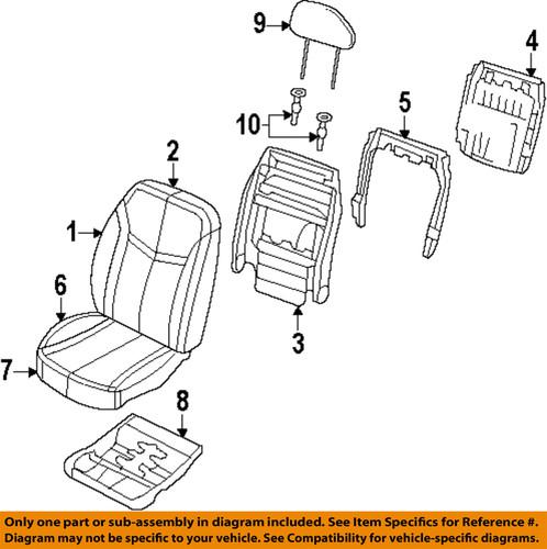Mopar oem 4610332aa front seat-seat back frame