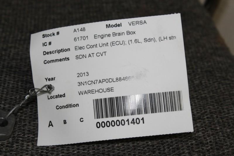 Find 2013 Nissan Versa ECU Engine Brain Box NEC000-838 in Phoenix ...