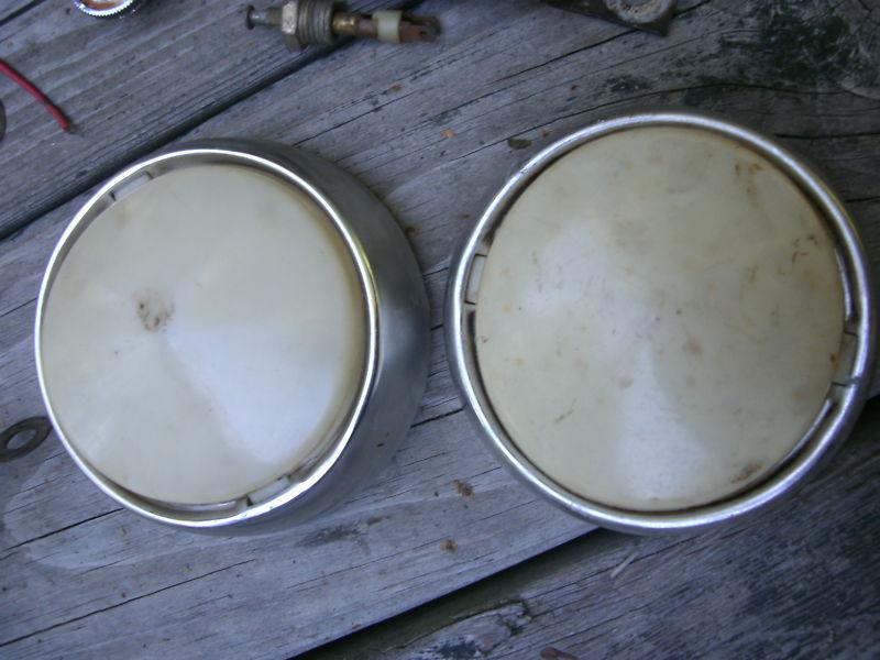 Set of two vintage duster dome lights