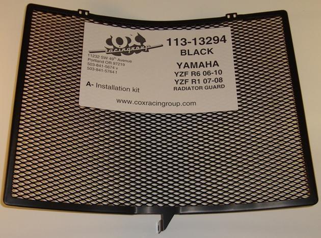 Cox racing group radiator guard fits yamaha yzf-r6 2006-2012