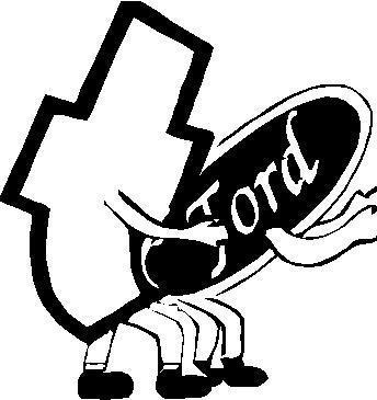 Chevy bending ford 10"x10"  funny decal sticker truck  emblem  silverado