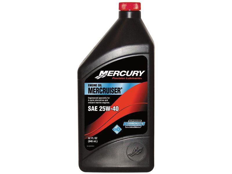 Oem mercury mercruiser engine oil 25w-40 one quart 92-858048k01