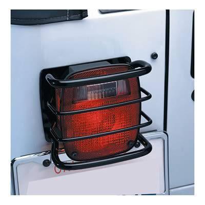 Smittybilt euro taillight guards black steel jeep cj5/cj7 wrangler pair