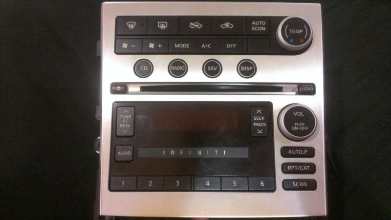 05 06 07 infiniti g35 oem radio 6 disc cd changer mp3 player 28185 - ac702