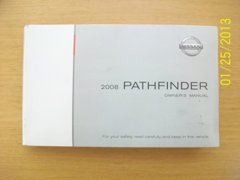 2008  nissan pathfinder owners manual