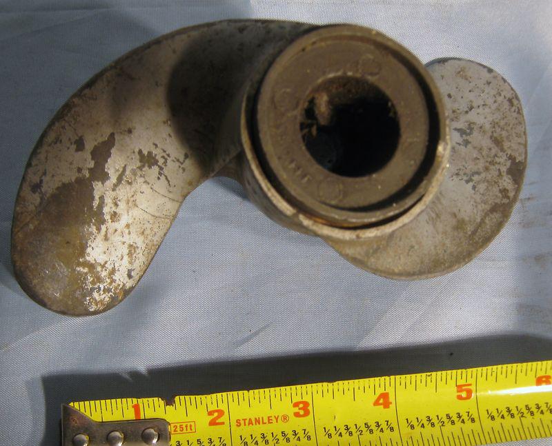 Vintage 2 Blade Aluminum Boat Outboard Propeller For Repair or Decoration, US $14.99, image 4