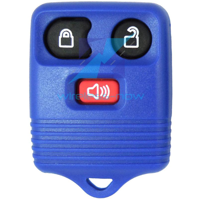 New blue replacement remote keyless entry key fob transmitter clicker pod  
