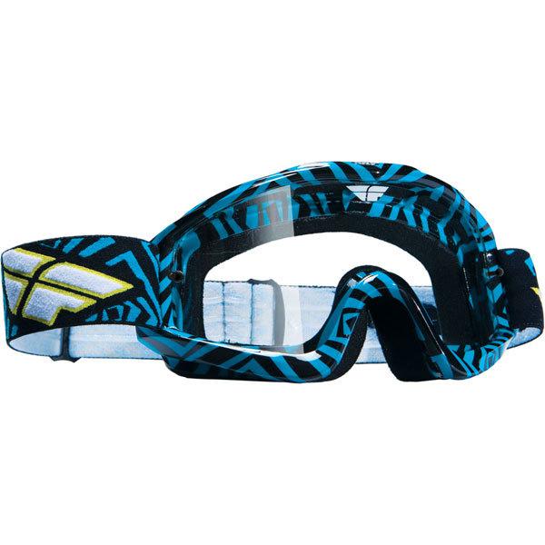 Blue/black fly racing zone goggles