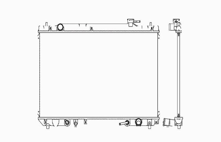 Replacement radiator 01-07 toyota highlander automatic trans 2.4l l4 16410yzzak