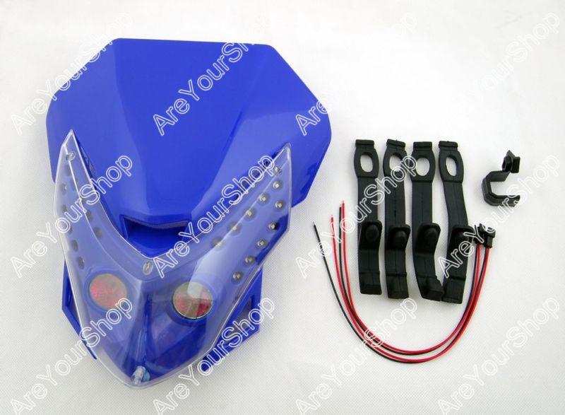 Universal motorcycle headlight turn signal led honda suzuki yamaha kawasaki blue
