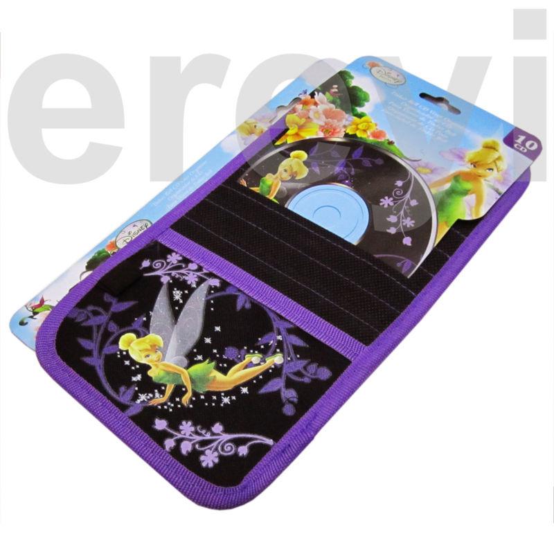 Tink purple flower fairy cd sun visor organizer car auto dvd pixie dust disney