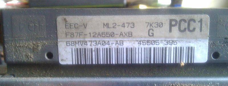 1998 ford explorer & mercury mountaineer f87f-12a650-axb ecm ecu eec