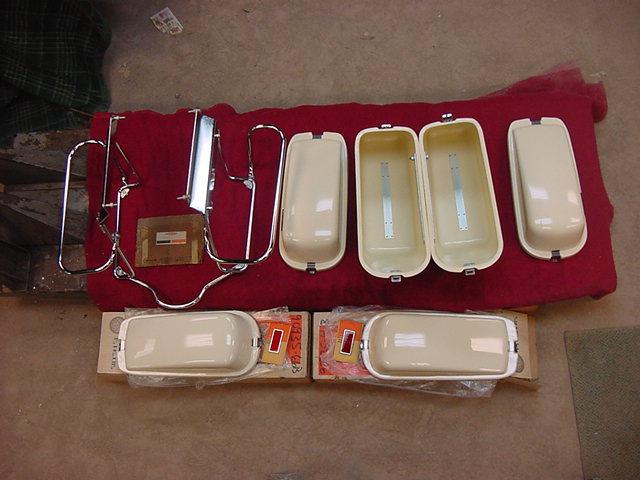 Rare vintage nos harley sportster ironhead saddlebags mounts guard rail wow!!   