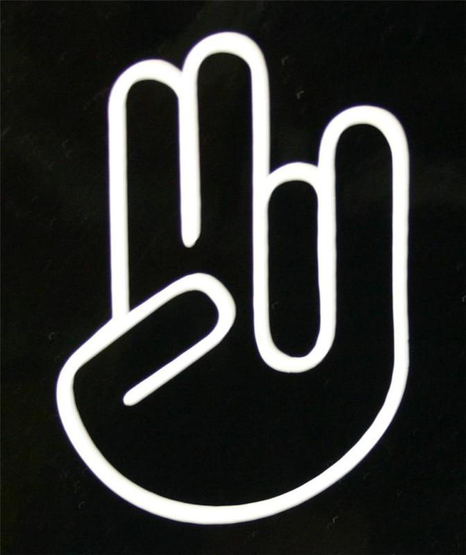 The shocker - white line - decal sticker for window helmet hardhat