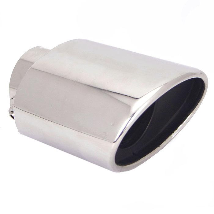 Exhaust pipe muffler tip 2.5" inlet stainless steel oval 5.7"straight 018