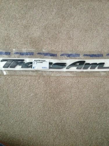 Front door emblem "trans am" 93-02 pontiac firebird trans am black 10193490