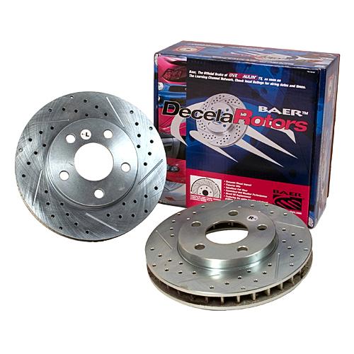 Baer 54017-020 drilled  slotted zinc plated rotors mustang 1994-2004 rear