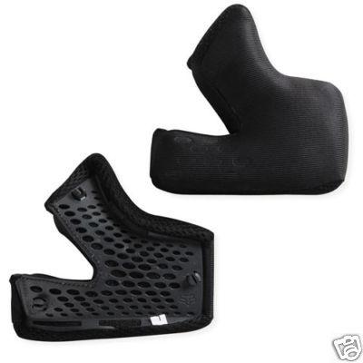 New fox racing all v3 adult mens helmet medium m black left + right cheek pads