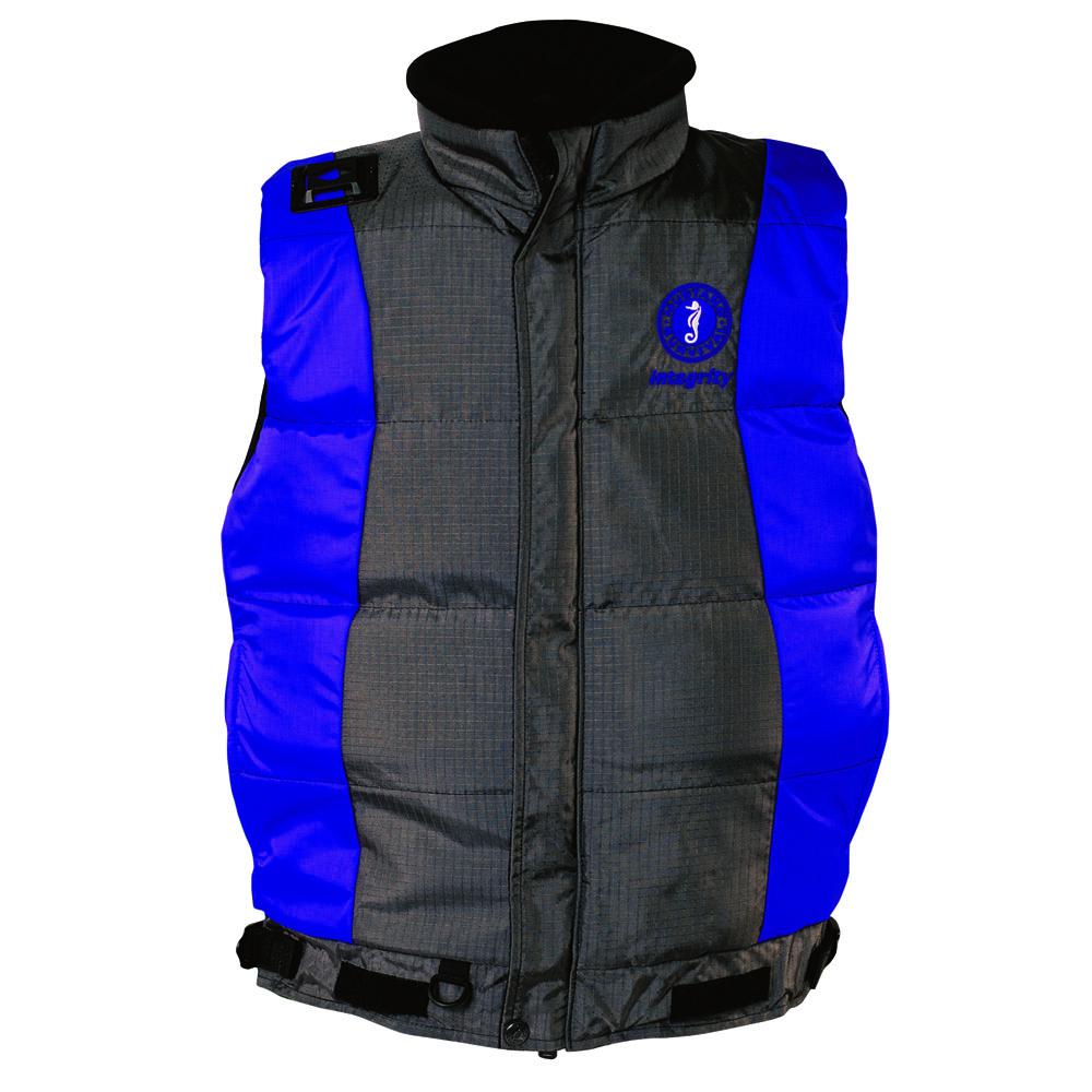 Mustang integrity flotation vest - large - red/carbon mv3224-l-rd/crb