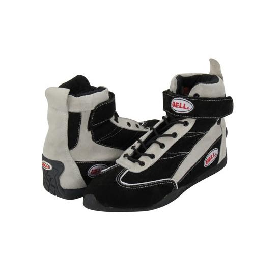 New bell black vision ii sfi 3.3/5 racing/driving shoes size 14, leather/frc