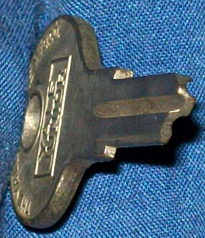 Find 1 DPCD LOGO BRASS KEY BLANK VINTAGE MOPAR GLOVE BOX DOOR LOCK