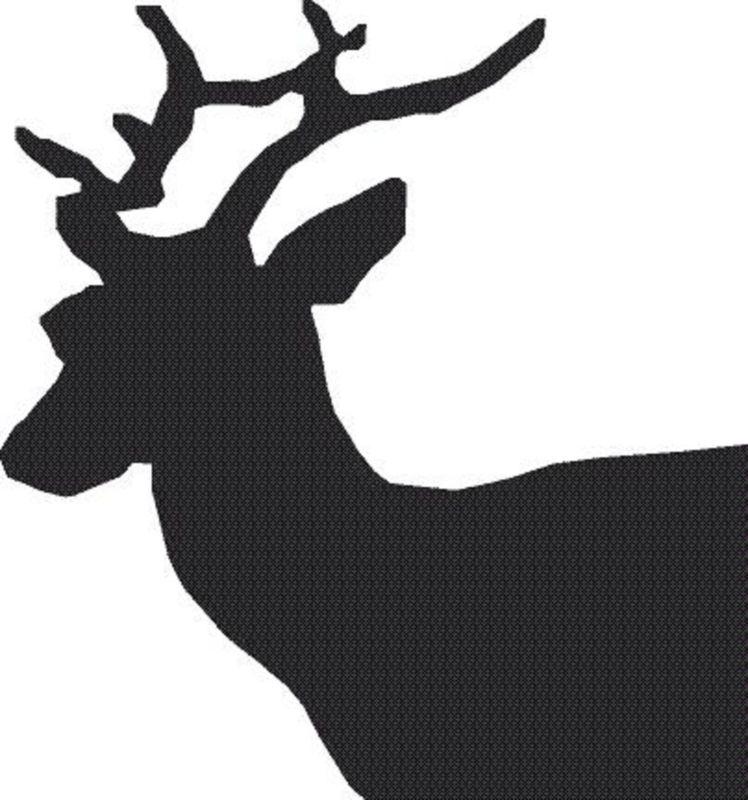 Deer head 8" car truck window vinyl sticker decal choose color 0145