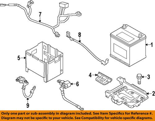 Hyundai oem 371503x000 battery-battery tray