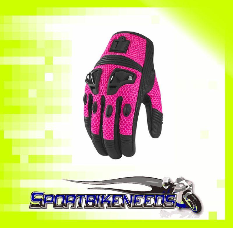Icon womens justice mesh gloves pink size small s