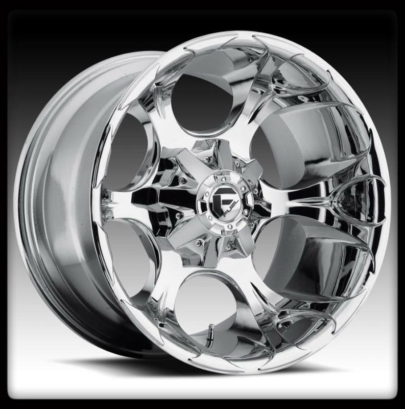 20" fuel offroad dune chrome wheel rims & toyo lt305-60-20 open country at tires
