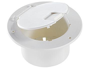 Rv designer b110 deluxe white round cable hatch