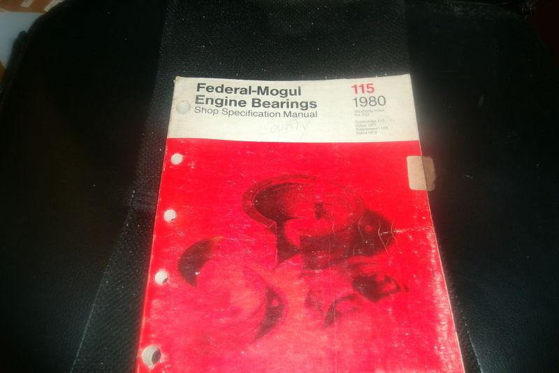 Sell 1980 FEDERALMOGUL ENGINE BEARINGS MASTER PARTS CATALOG MANUAL w