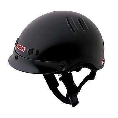 New simpson black shorty otw helmet size medium -- racing, motorcycle, atv
