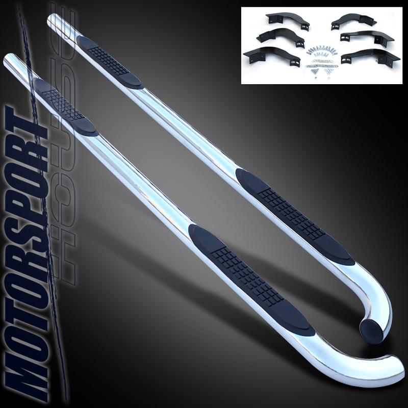 2004-2008 nissan titan crew cab 4dr stainless side step nerf bars running boards